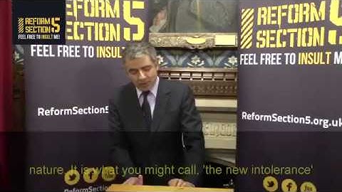 Rowan Atkinson on England and Freedom of Speech
