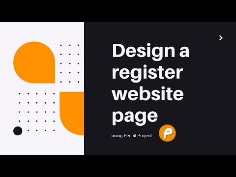 Design a Register authentification website page using Pencil Project