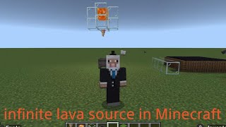 how to make infinite lava source in Minecraft