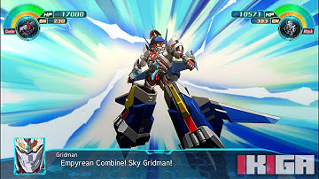 SKY GRIDMAN DEBUT ATTACK ANIMATION GRIDMAN EMPYREAN COMBINED アンプレーザーサーカス - SUPER ROBOT WARS 30