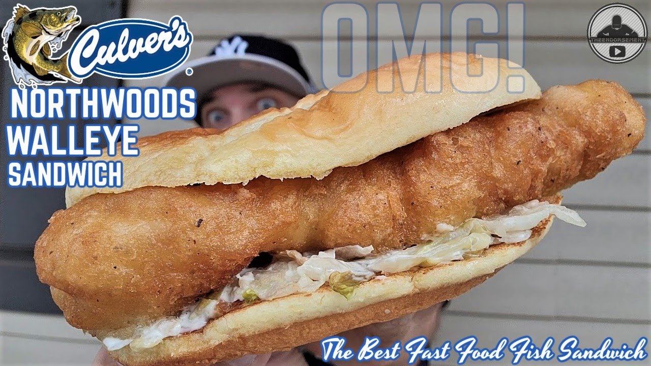 Culver'S® Northwoods Walleye Sandwich Review! 🐟🥪 | Best Fast Food Fish  Sandwich! - Youtube