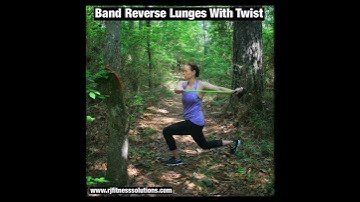 Band Reverse Lunge With Twist Video Demo