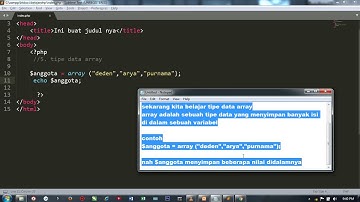 Belajar PHP #6 Array dasar PHP