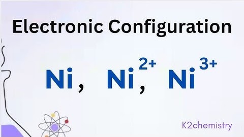 Electron configuration for Ni, Ni2+, Ni3+ l electronic configuration for nickel and its ions l