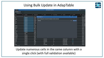 Bulk Update in AdapTable