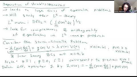 Oct 12 (Pt1): Sturm-Liouville & Self-Adjointness