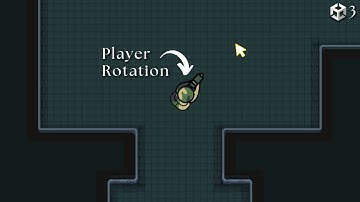How to rotate player around mouse cursor tutorial | rotation in unity2d tutorial | Learn UNITY & C#
