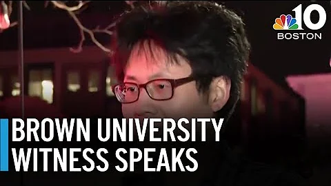 Witness describes hiding under desk during Brown University shooting