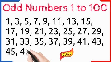 Odd numbers 1 to 100 | 1 to 100 odd number | what is odd number