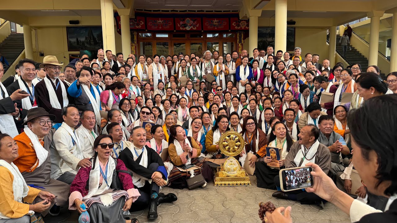 Ex-students of CST Darjeeling group. After the H. H the Dalai Lama audience,2025/6/3