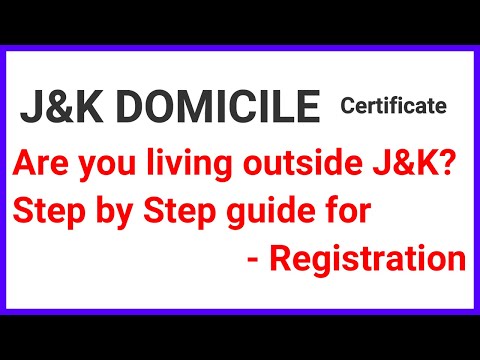 How to apply for J&K Online Domicile Certificate  if you are living out of J&K
