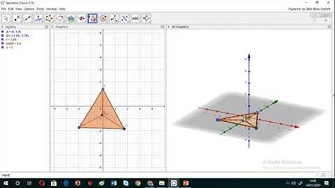 ANIMATED NET OF TETRAHEDRON IN GEOGEBRA . टेटाहेडन