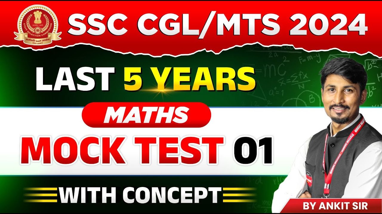 Maths for SSC CGL 2024 & SSC MTS 2024 | SSC MTS Maths | SSC Mock Test 1 ...
