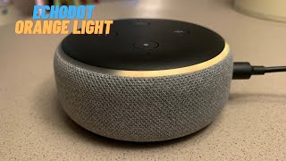 Rotating amber light on Echo Dot  Updating your device, I'll let you know when it's ready.