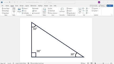 Draw triangle with angles in word