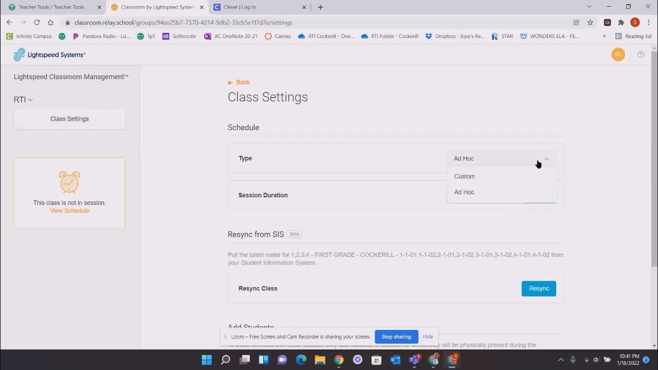 Classroom Lightspeed (Class Setup) YouTube