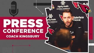 Arizona cardinals head coach kliff kingsbury discusses the addition of
rb kenyan drake, provides an injury update on david johnson and chase
edmonds, a...