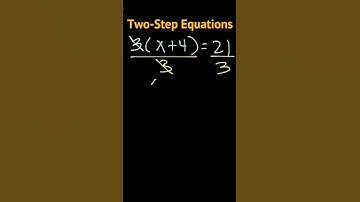 Solving Two-Step Equations #Shorts