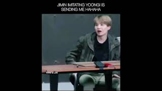 Jimin Imitates Yoongi Run Bts Funny Yoonmin Moment