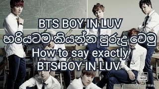 BTS (방탄소년단) BOY IN LUV easy lyrics [in Sinhhala and English]