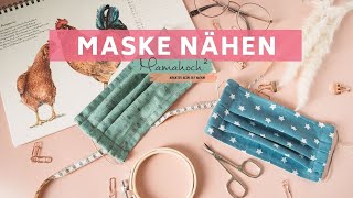 Maske nähen für Anfänger einfache und schnelle Nähanleitung - Behelfsmaske mit Nasenbügel