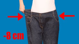 How to downsize jeans in the waist to fit you perfectly - a sewing trick!