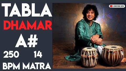 Dhamar Tabla Loop For Riyaz | A# Scale| 250 Bpm|14 Matra | #muzzico