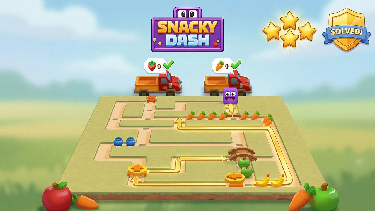 Snacky Dash Level 16 Walkthrough & Solution! (100% 3-Stars) ⭐🎮 - YouTube