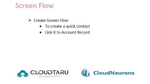 01 Screen Flow - Scenario to create a Contact and link Account