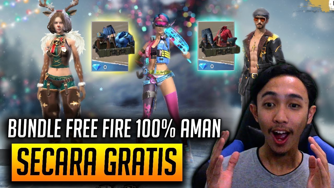 CARA DAPAT BUNDLE FREE FIRE GRATIS 100 AMAN FREE FIRE INDONESIA