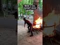 Lighting a Camp fire fart!?!? I’ve never seen this done before! #camping #fire #funny