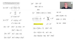 Math 2 Topic 2.3 Multiplying Special Cases