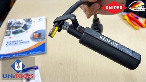 Dụng cụ rọc tách vỏ cáp tròn OD 6-29 mm vật liệu PVC, cao su, silicone, PTFE Knipex 16 30 135 SB