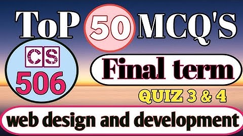 CS506 Top 50 mcqs||cs506 Final Term important mcq