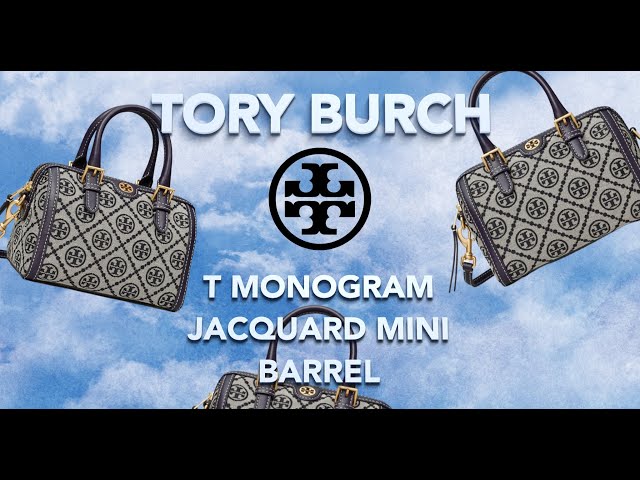 Tory Burch T Monogram Jacquard Mini Barrel Bag
