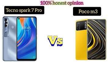 Tecno spark 7 Pro Vs Poco m3