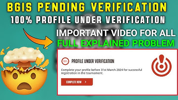 BGIS 100% PENDING VERIFICATION PROBLEM TODAY | BGIS PENDING VERIFICATION PROBLEM