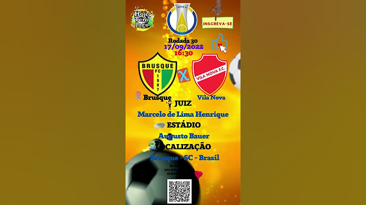 ⚽Jogo Brusque x Vila Nova - Brasileirão Série B - 17/09/2022