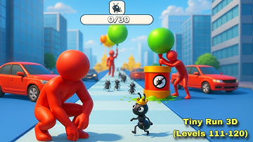 Tiny Run 3D - All Levels Gameplay Pop Pi (Levels 111-120)