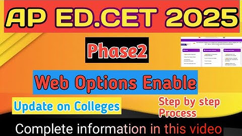 Ap edcet 2025 / web options start I step by step process@pnkeducation