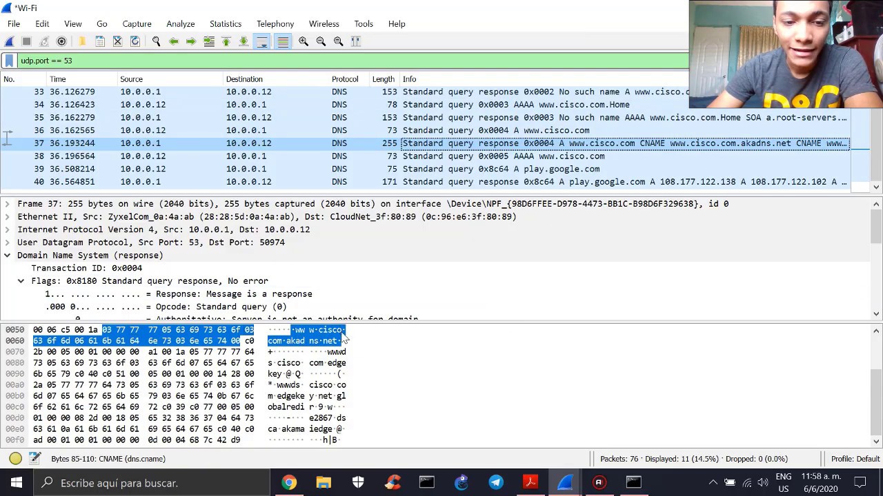 CCNAv7 3.8.8 Lab Explore DNS Traffic By VeryTutos YouTube
