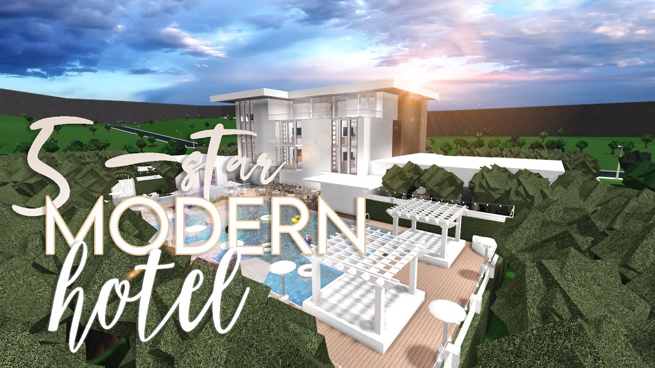 Bloxburg 5 Star Modern Hotel 1 2m House Build Youtube - roblox bloxburg hotel build