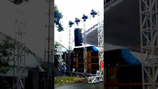 Hujan Nekat Cek Sound Brewog  Di Wates Kediri Persiapan Wayangan