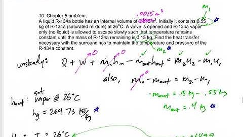 Thermodynamics - Final Exam Review - Chapter 5 problem