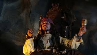 Jack Sparrow (Johnny Depp) Animatronic Close Up on Pirates of Caribbean Ride Disneyland Paris
