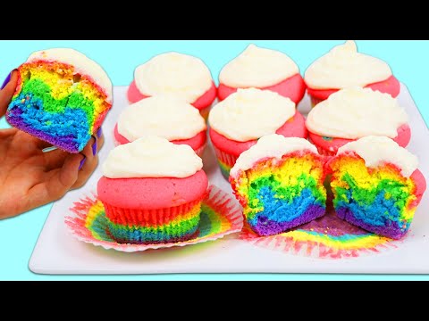 How to Make Beautiful and Delicious Rainbow Cupcakes | Fun & Easy DIY Treats to Try at Home!