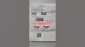 Class 7th math PT 2 question paper 2024 – 25/PT 2 exam paper of class 7th math