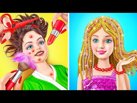 Видео: Превращение куклы Барби в Фею | Смешные Челленджи от Jelly DO Challenge