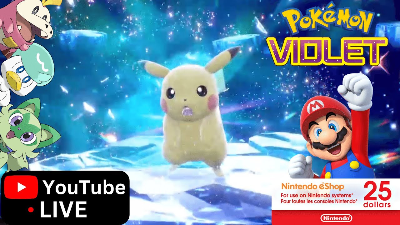 [LIVE] FREE SHINY RAFFLES, PIKACHU RAIDS + MORE | Pokémon Violet - YouTube