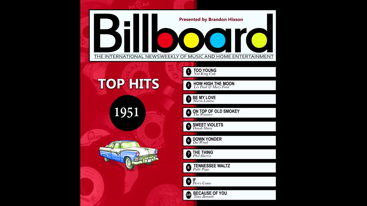 Billboard Top Hits 1951 YouTube Billboard Top Hits 1951 YouTube